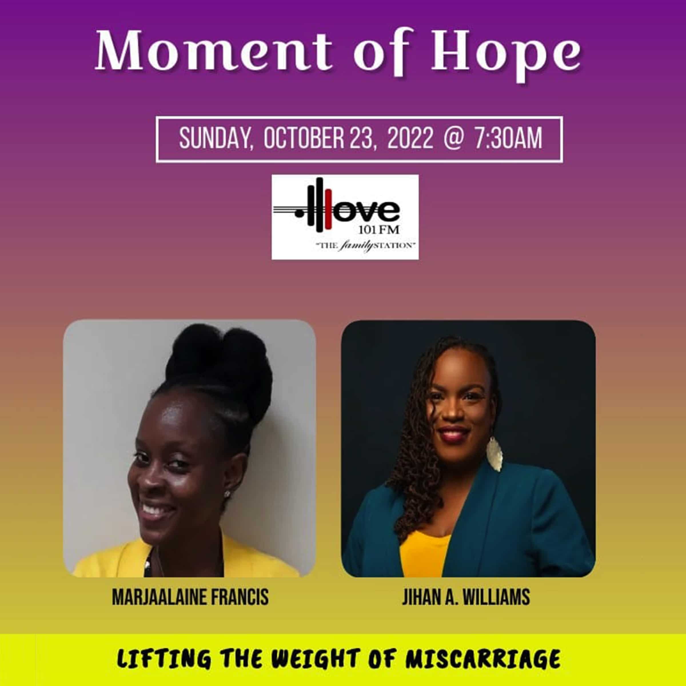 Jihan A. Williams, Guest on Moment of Hope