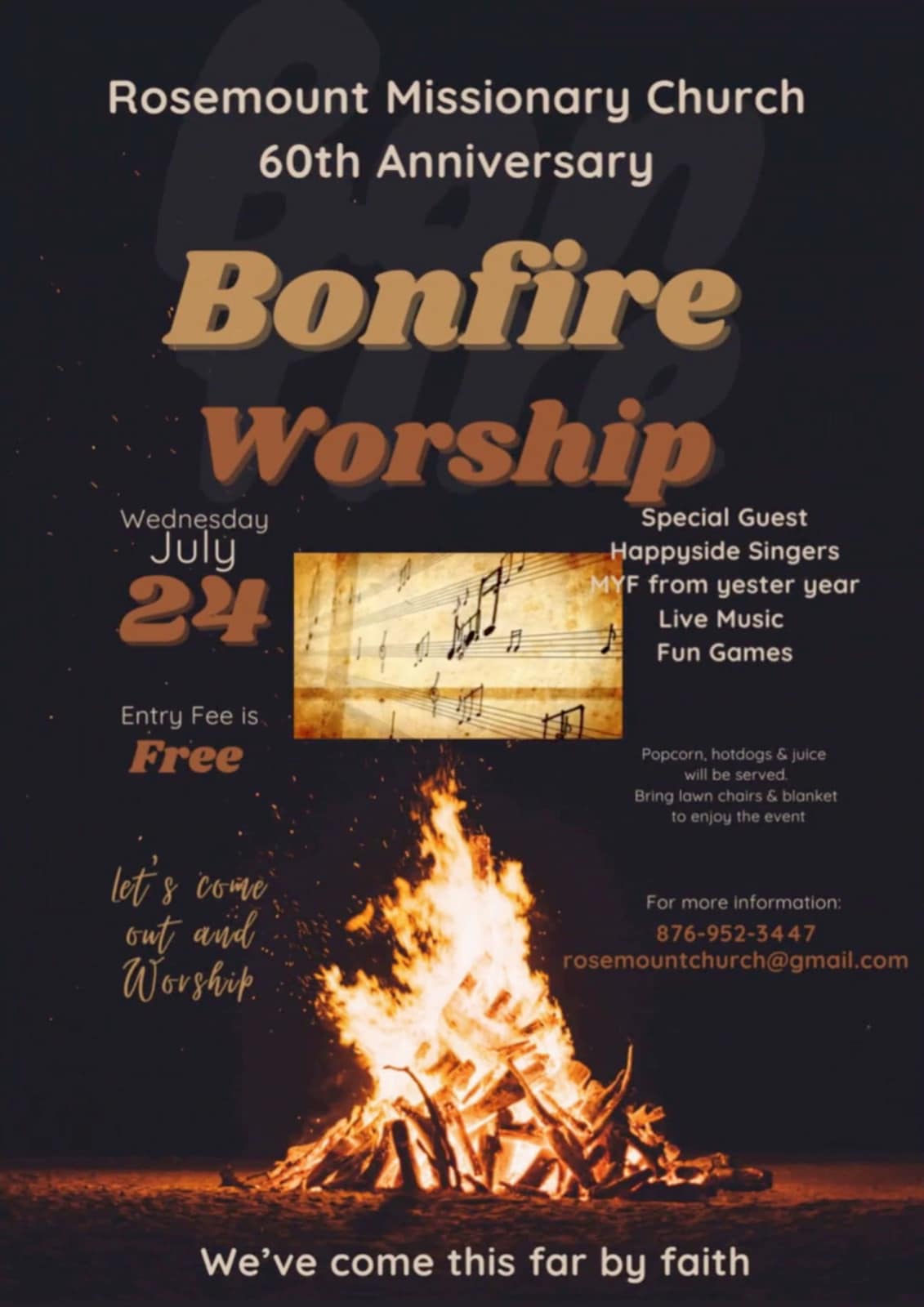 Rosemount Missionary Bonfire Poster