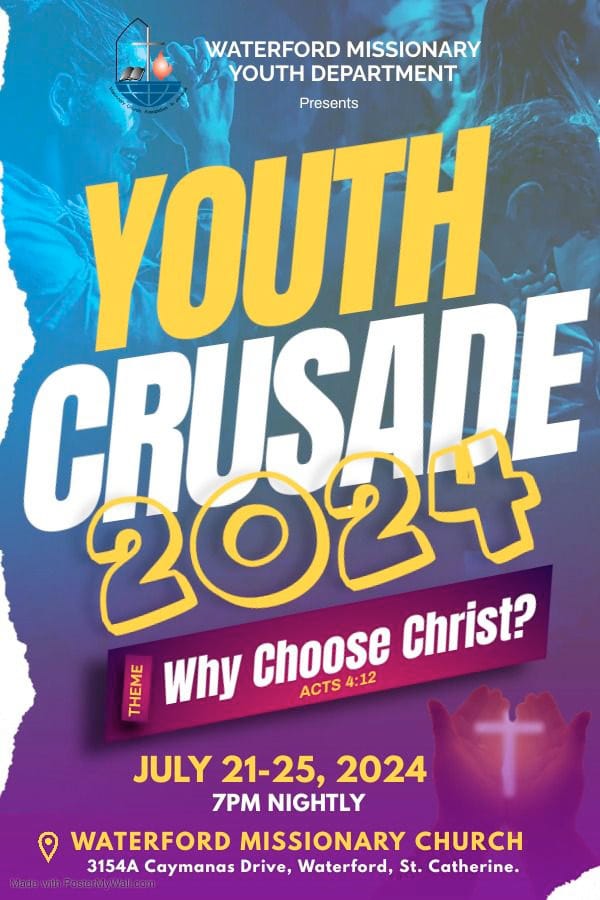 Waterford Missionary Youth Crusade poster